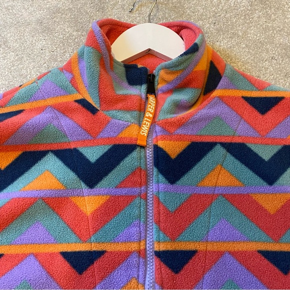 Harper & Lewis Half Zip Pullover Fleece Aztec Pattern - Picture 4 of 9